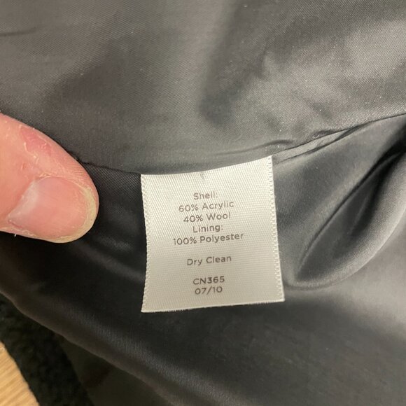 Women's TALBOTS Wool Blend Woven Blazer Black- Size 8P‎ - Picture 8 of 8